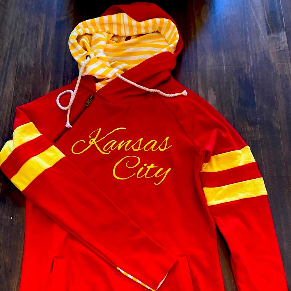 Ampersand Double-Hood Red/Yellow KC Hoodie